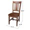 International Concepts Square 30x30 Dining Table with 2 Chairs, Espresso, 30 W, 30 L, 30 in H, Wood, Espresso K581-3030-C10-2 - alternate 4